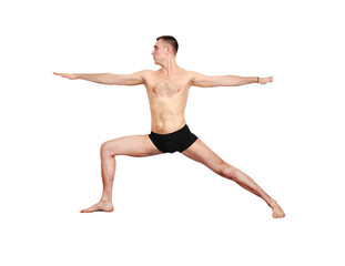 Obraz premium Young man practicing yoga