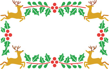 Fototapeta premium Christmas Reindeer Holiday Illustration. Festive Christmas Reindeer Design. Winter Christmas Reindeer Artwork. Holiday Season Christmas Reindeer. Cute Traditional Christmas Reindeer Illustration