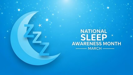 National sleep awareness month march poster