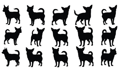 Fototapeta premium Set of cat and animal silhouettes vector icons