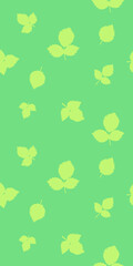 Organic green  leaves seamless pattern