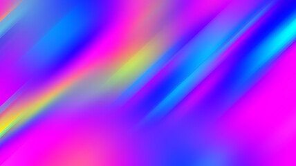 Fototapeta premium Abstract vibrant holographic gradient background with smooth iridescent waves and colorful blurred lines motion. Modern texture with flowing neon colors and a blurred aesthetic