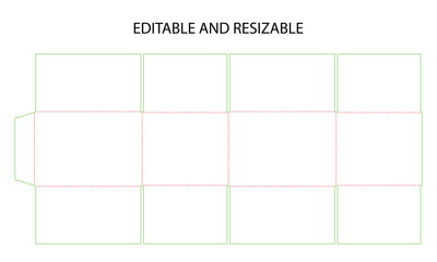 Editable and resizable template with blank sections