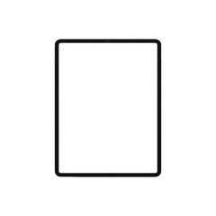 Tablet Frame Mockup Blank Screen Outline, Transparent PNG