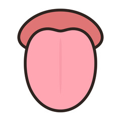 シンプルな挺舌のイラスト