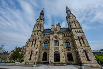 Historic Office of the Prime Minister and Privy Council building with twin towers