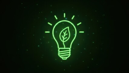 Eco-Friendly Light Bulb Represents Sustainable Energy Ideas
