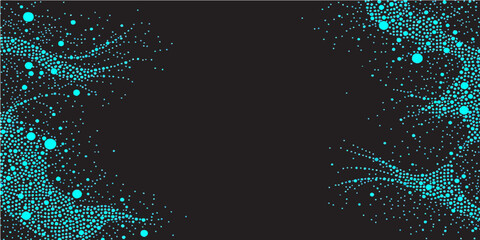 Abstract blue halftone background with shiny Christmas stars and winter snowflake patterns creates a magic holiday vector design backdrop © Foysal