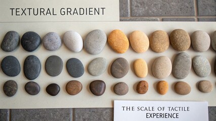 Stones in a gradient arrangement showcasing color variations