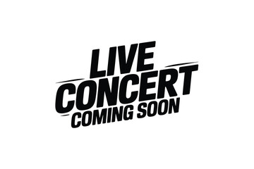 Live concert announcement
