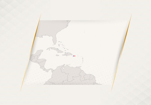 Puerto Rico Country Map Featuring National Flag Colors.