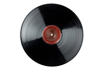 Gramophone vinyl record isolated on white background.