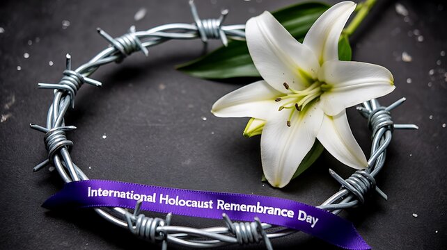 International holocaust remembrance day white lily memorial
