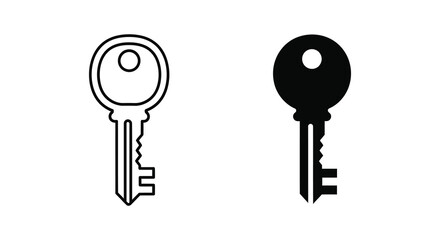 Two keys presented in contrasting styles one outlined and one as a striking silhouette © ArtBySalea07