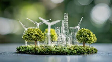 verdant energy terminology display defocused environmental background sustainable power concept renewable electricity symbolism ecological energy representation with copy