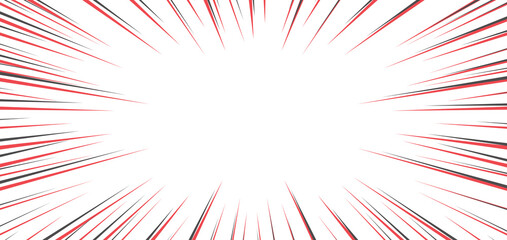 Energetic abstract speed lines creating a powerful radial burst on a white background