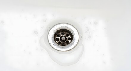 Accumulated clogged hair in a bathtub drain, presenting a hygiene and maintenance challenge concept, highlighting common household issues and potential plumbing problems