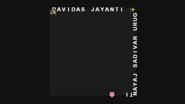 Guru Ravidas Jayanti celebration with decorative border and text.