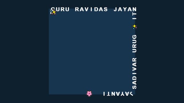 Guru Ravidas Jayanti Celebration with Decorative Border and Text.