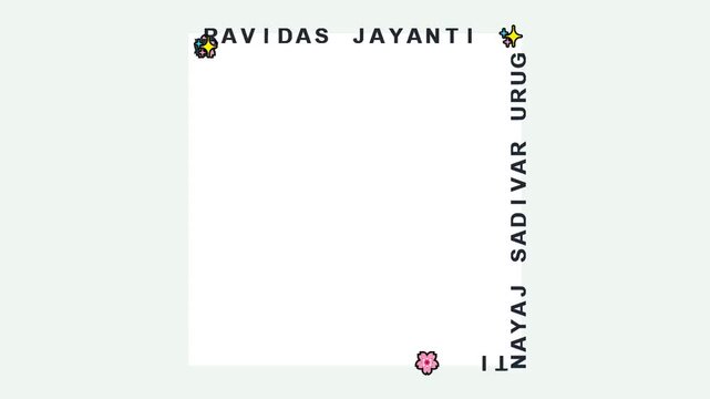 Guru Ravidas Jayanti Celebration with Decorative Borders and Text.