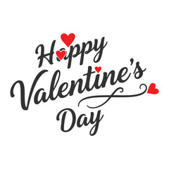 Obraz premium Happy Valentine's Day with Hearts