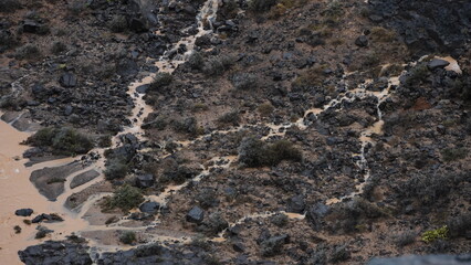 rainy day in a desert and arid place