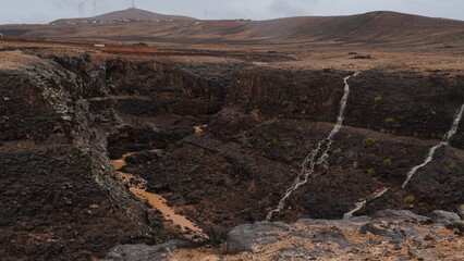rainy day in a desert and arid place