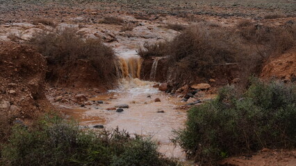 rainy day in a desert and arid place