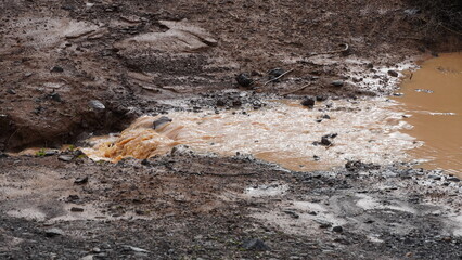 rainy day in a desert and arid place