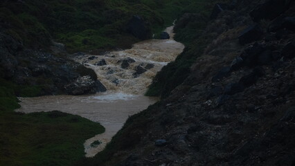 rainy day in a desert and arid place