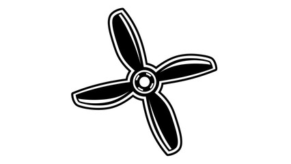 Three-bladed propeller for aircraft or marine propulsion.