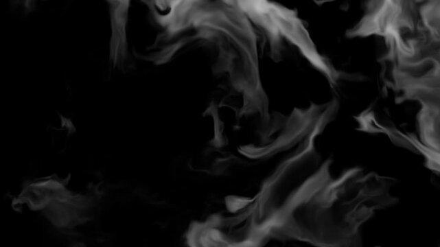 Smoke transitions from left to right. Design element for motion graphics. Smooth transition for video. Element appearance. Smoke moving across the screen.