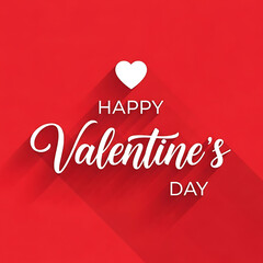 Happy Valentine's Day Card with Heart