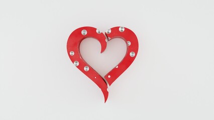 3D love concept featuring romantic heart symbols and elegant love typography, perfect for Valentine&rsquo;s Day designs, couple themes, wedding graphics, romantic branding, social media visuals, and modern 