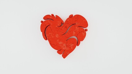 3D love concept featuring romantic heart symbols and elegant love typography, perfect for Valentine&rsquo;s Day designs, couple themes, wedding graphics, romantic branding, social media visuals, and modern 