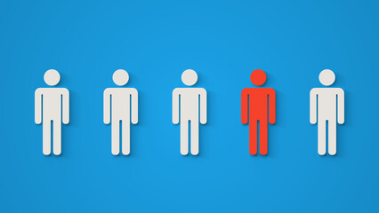 Human resources management and recruitment. Concept of human resources, hr, employee, recruitment, job, manager, hiring and executive.