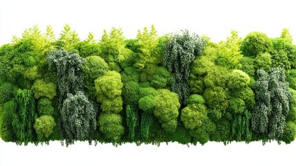 vertical indoor green plants wall lush living greenery modern interior decor ecofriendly vertical garden isolated on white background