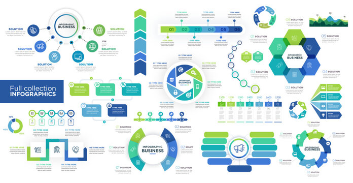 Infographics template with circles