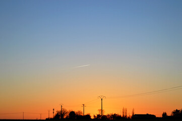 Sunset in the countryside