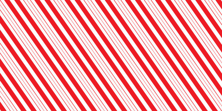 Candy Cane Stripes Seamless Pattern - Diagonal candy cane stripes repeating pattern design