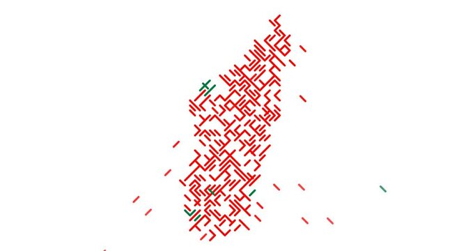 Modern Diagonal Animation Revealing Madagascar Map Shape