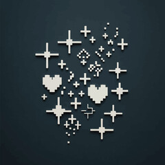 Obraz premium cross on black background