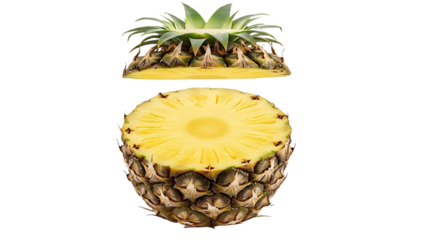 Sliced pineapple display