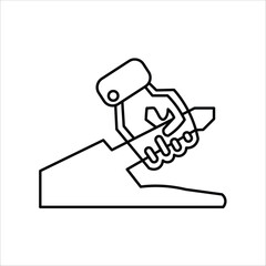 Obraz premium handbrake icons. simple line vector illustration