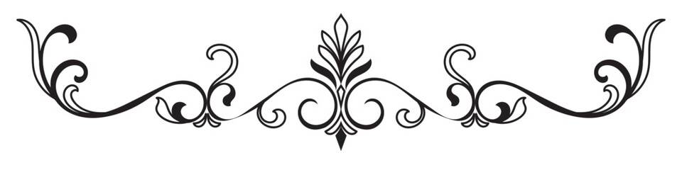 Black vintage lines, for printing, decorating invitation cards, books, flyers, and website decoration.