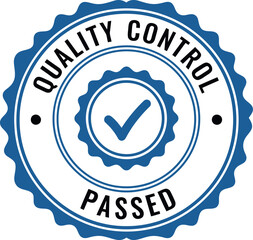 Quality Control Passed Badge Icon &ndash; Certified Approval Stamp for Manufacturing and Inspection