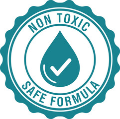 Non Toxic Safe Formula Badge Icon &ndash; Chemical Free Product Certification Label Design