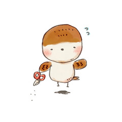 ハサミを持って前髪を切るすずめのイラスト
