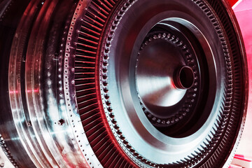 A structural element of a turbine with blades for aviation and power generation.