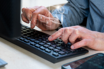 AI Search Concept, Result Verification Double Checking Information, Limited Trust In AI Generated Content, Researching Keywords In Browser, Online Marketing Planning And Content Discovery